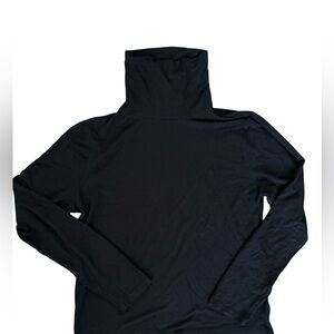 Ralph Lauren long sleeve turtleneck Black Petite Large Knit Top with logo